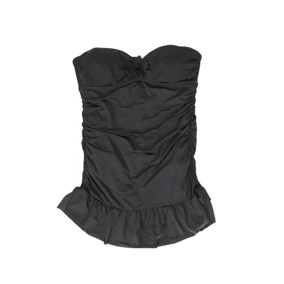 Kenneth Cole Reaction Strapless One Piece Swimsuit Ruffle Bottom Med. - Picture 3 of 11